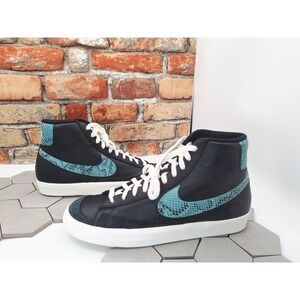 Nike Blazer Mid Vintage Snakeskin Swoosh Black Greenaqua Sail Men Size 11.5 Rare